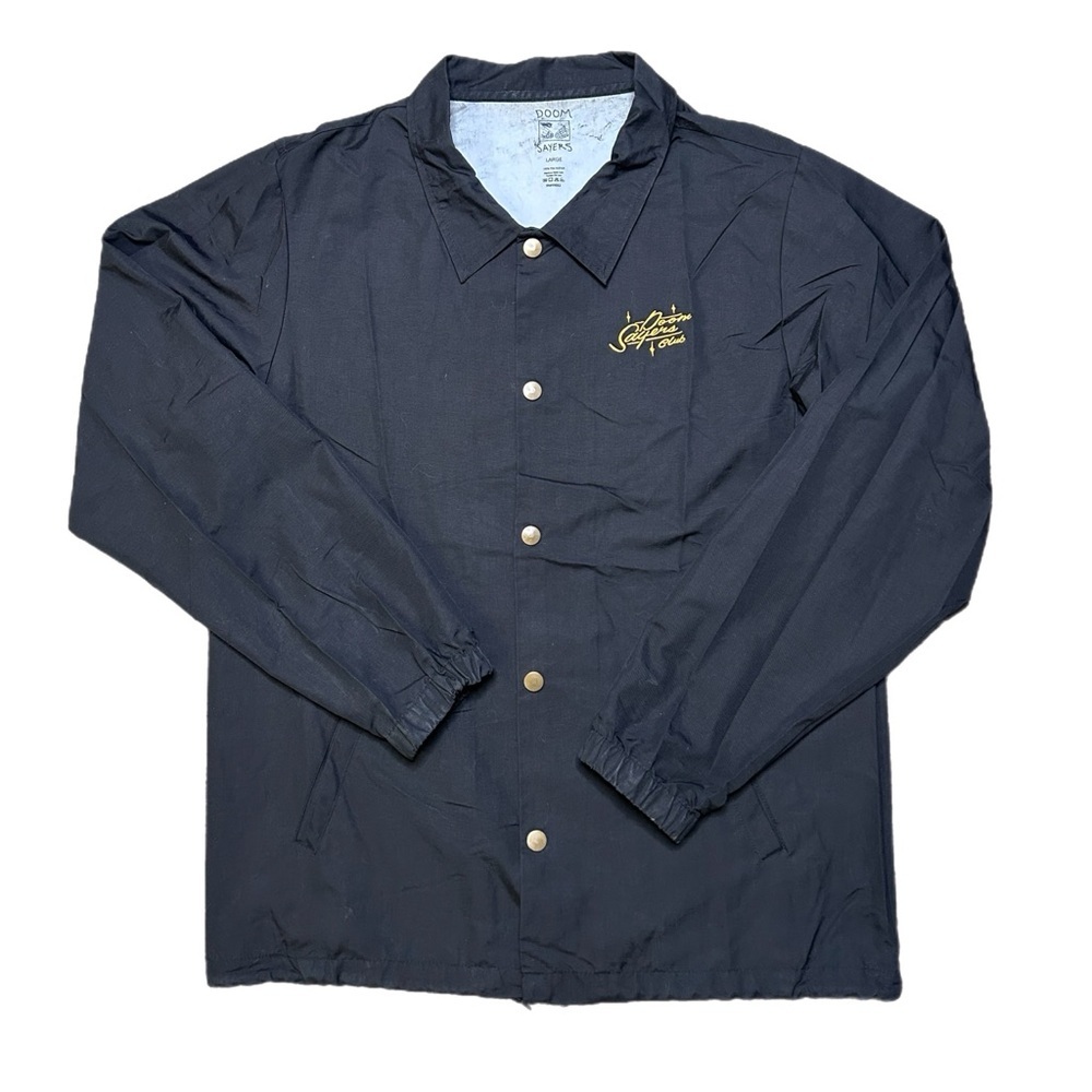 Doom Sayers Club Black Coach Jacket with Yellow Script Logo - Picture 1 of 10